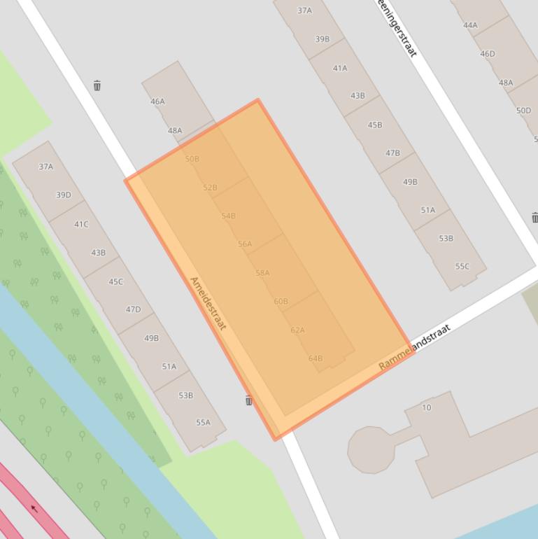 Kaart van postcodegebied 3042EM.