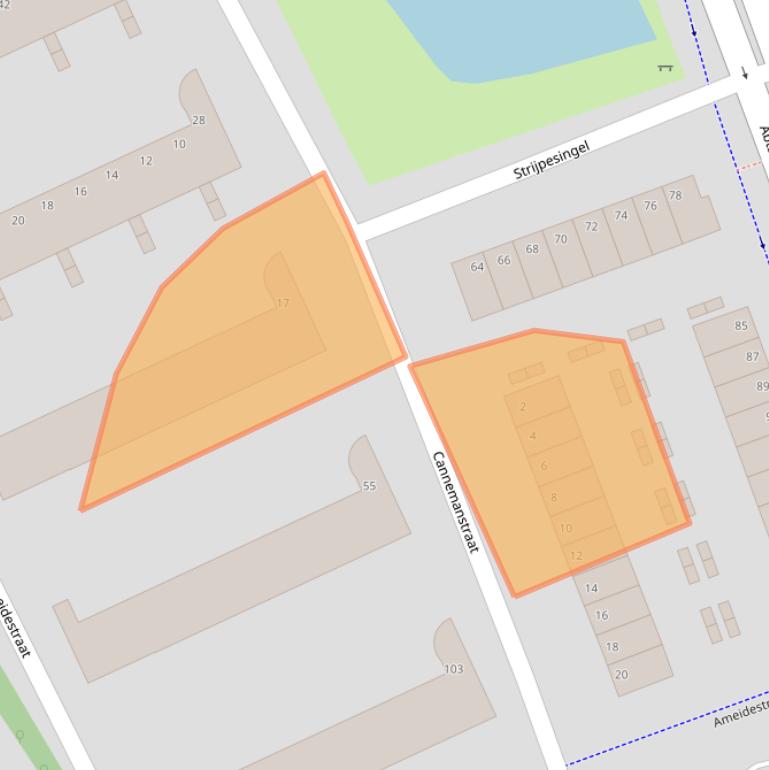 Kaart van postcodegebied 3042EW.