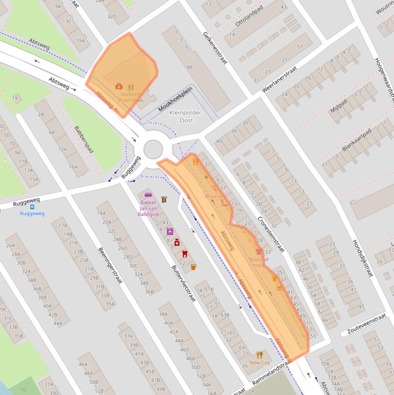 Kaart van postcodegebied 3042GD.