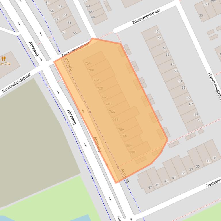 Kaart van postcodegebied 3042GE.