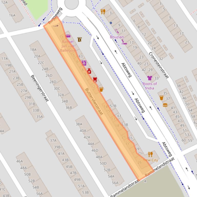 Kaart van postcodegebied 3042GK.