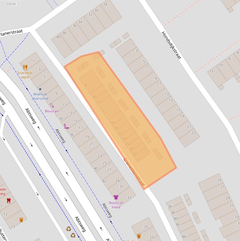 Kaart van postcodegebied 3042GN.