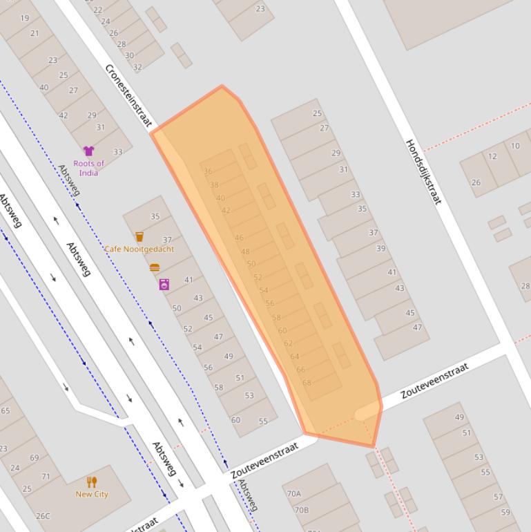 Kaart van postcodegebied 3042GP.