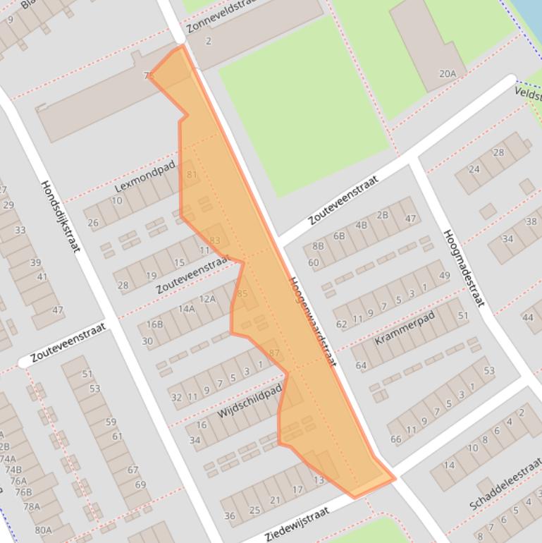 Kaart van postcodegebied 3042HE.