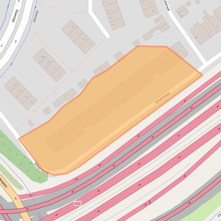 Kaart van postcodegebied 3042HS.