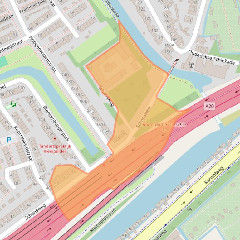 Kaart van postcodegebied 3042HT.