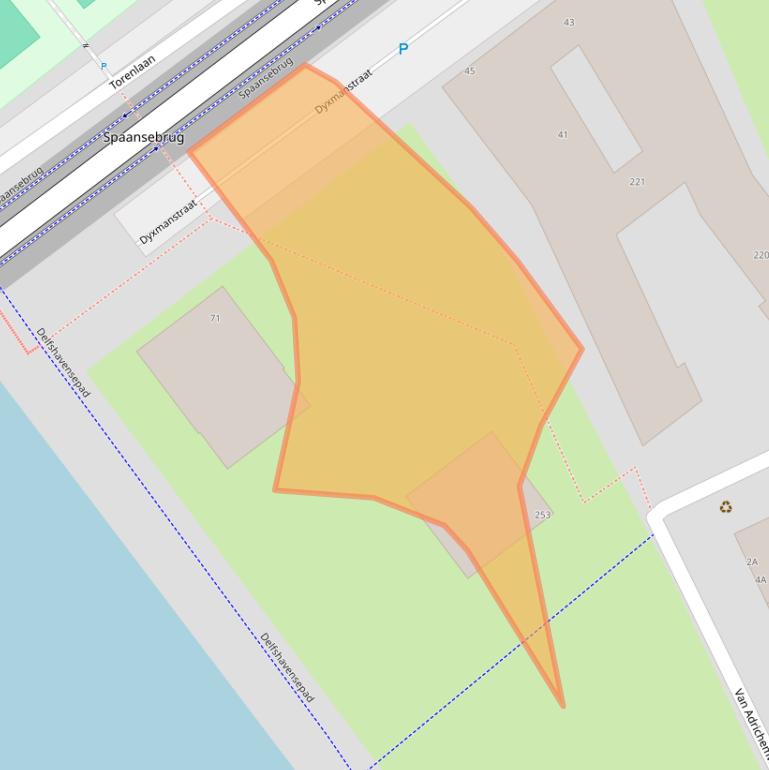 Kaart van postcodegebied 3042KZ.