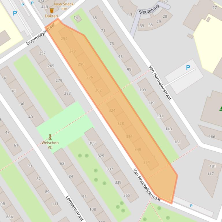 Kaart van postcodegebied 3042LV.