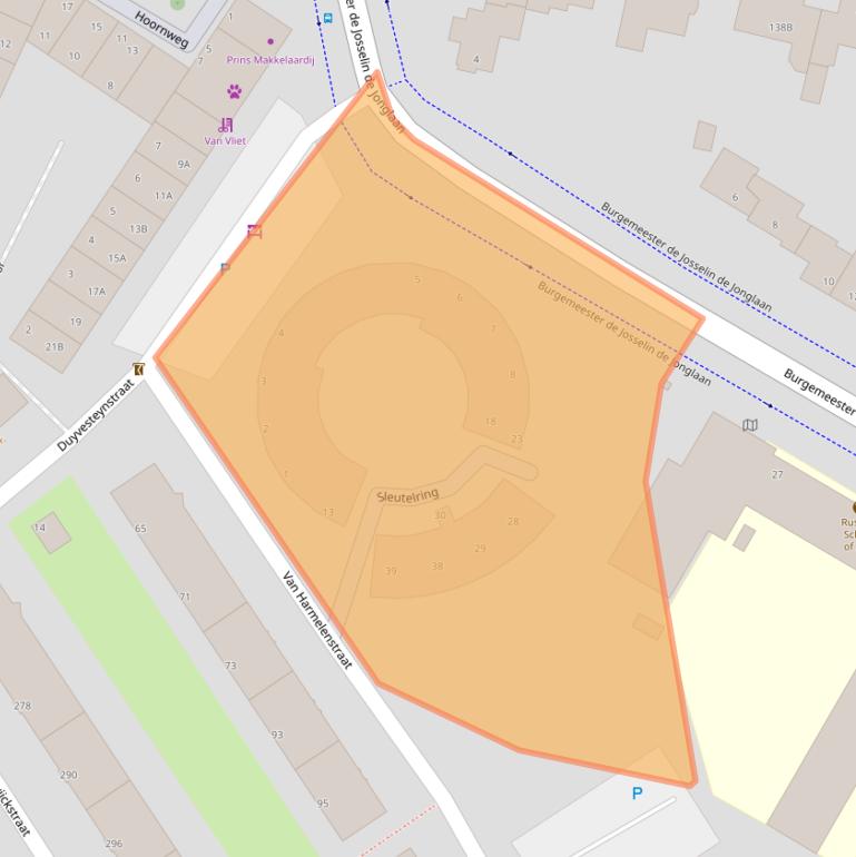 Kaart van postcodegebied 3042LX.