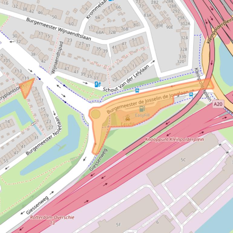 Kaart van postcodegebied 3042NG.