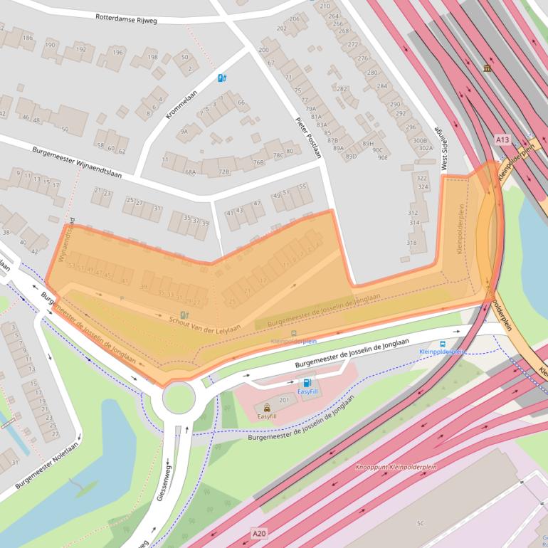 Kaart van postcodegebied 3042NJ.