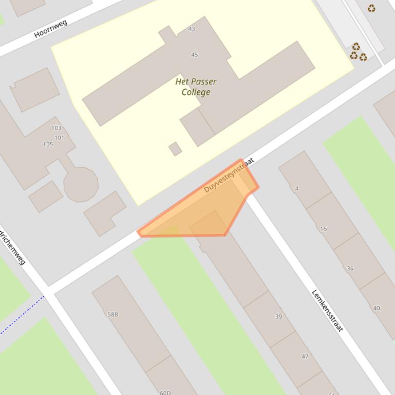 Kaart van postcodegebied 3042PB.