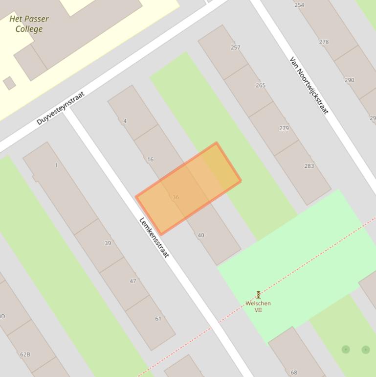 Kaart van postcodegebied 3042PJ.