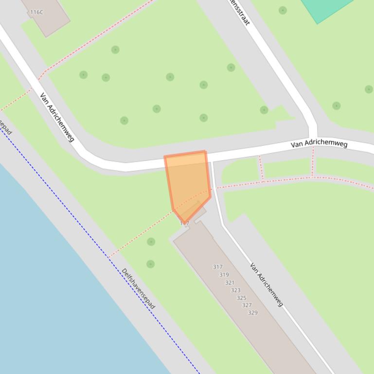 Kaart van postcodegebied 3042RL.