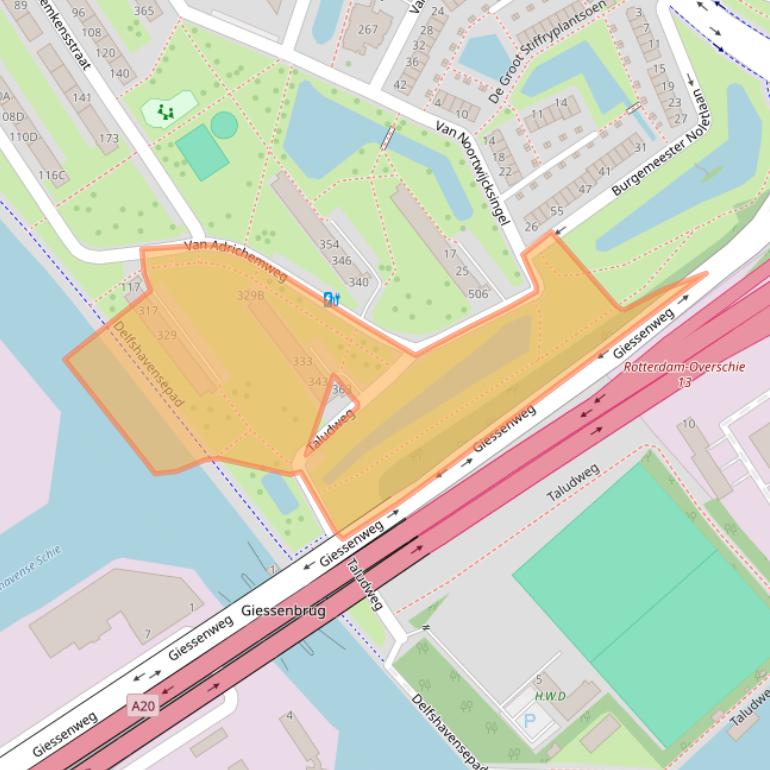 Kaart van postcodegebied 3042RP.