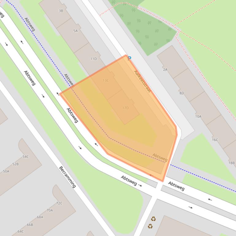 Kaart van postcodegebied 3042SC.