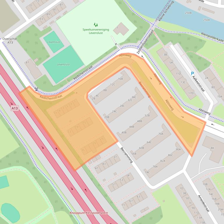 Kaart van postcodegebied 3042SN.