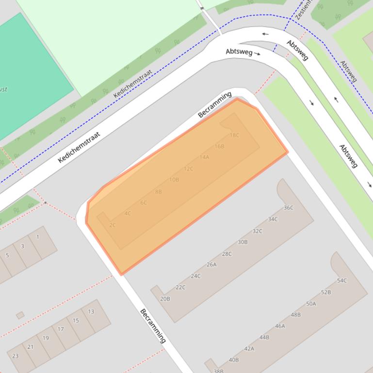 Kaart van postcodegebied 3042SR.