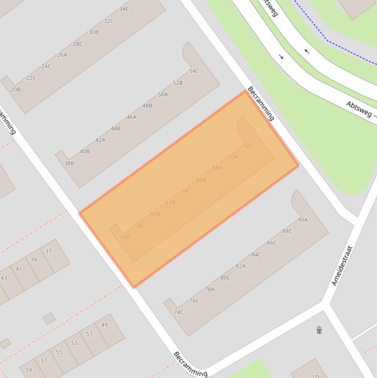 Kaart van postcodegebied 3042SW.