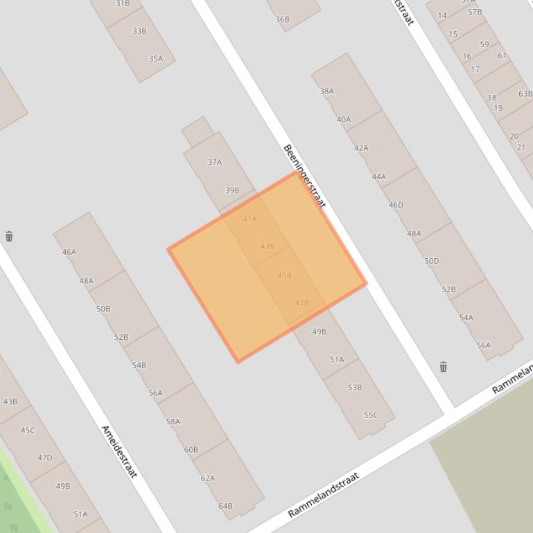 Kaart van postcodegebied 3042TE.