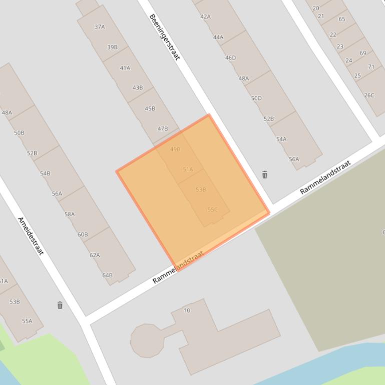 Kaart van postcodegebied 3042TG.