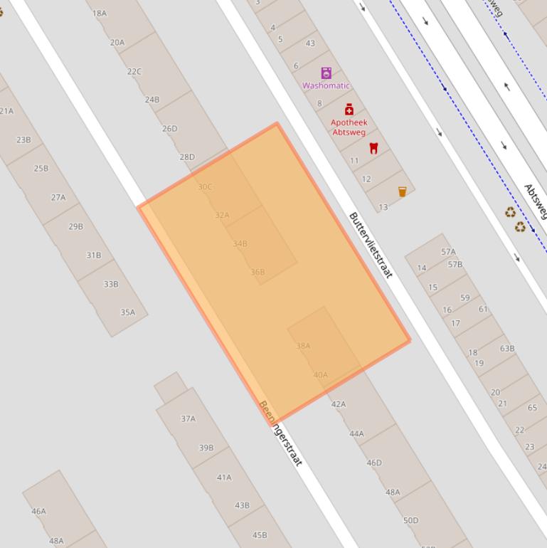 Kaart van postcodegebied 3042TL.