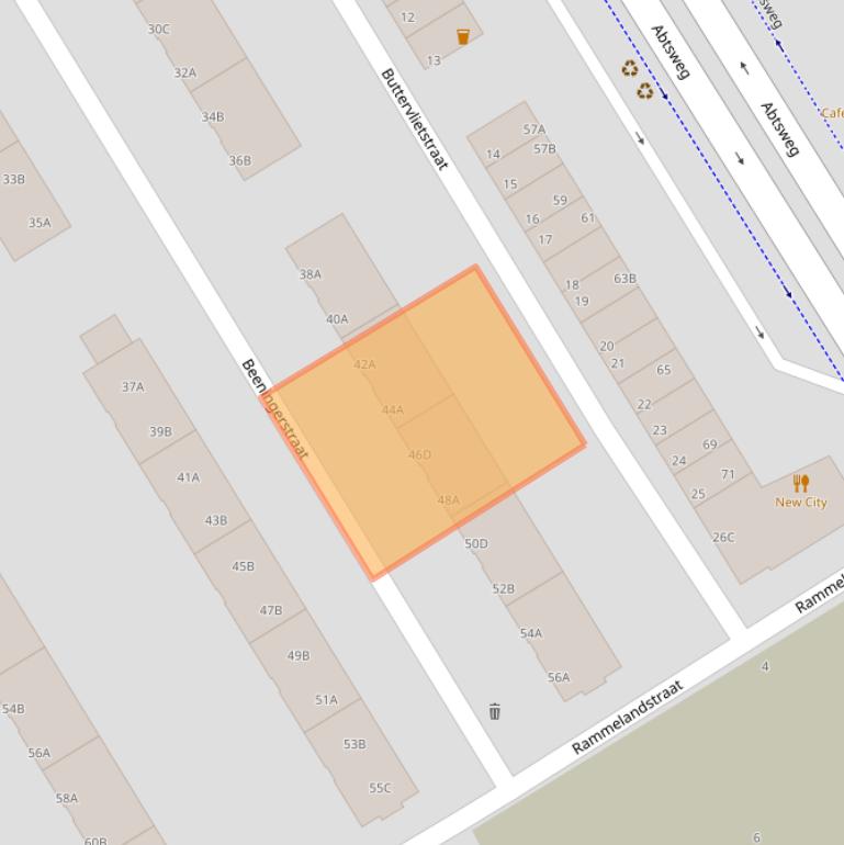 Kaart van postcodegebied 3042TM.