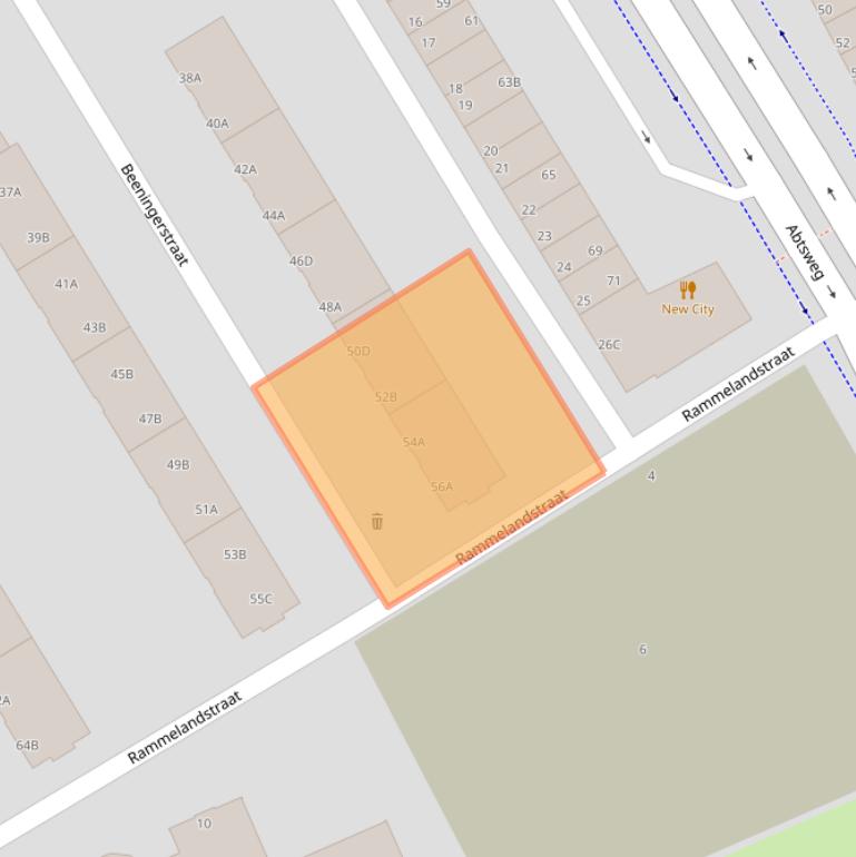 Kaart van postcodegebied 3042TN.