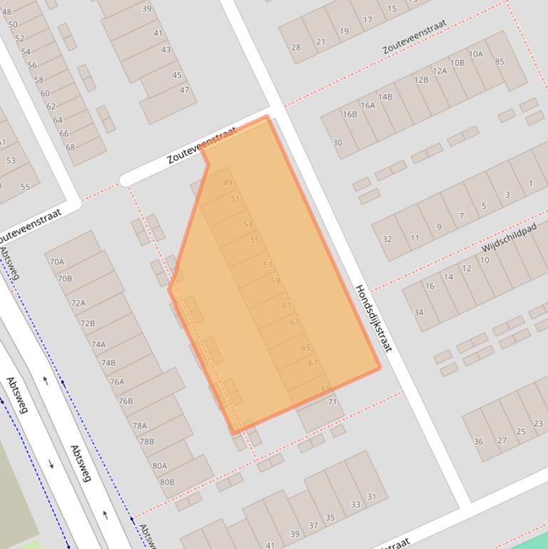 Kaart van postcodegebied 3042VJ.