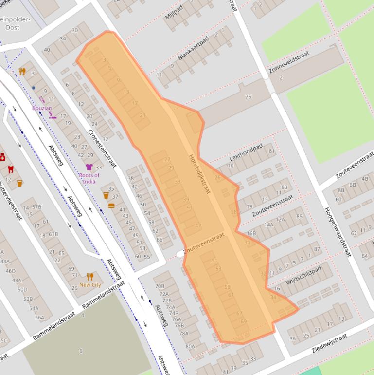 Kaart van postcodegebied 3042VM.