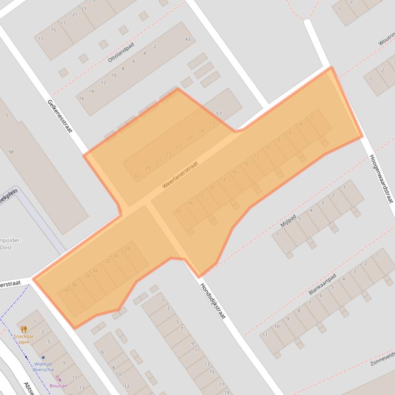 Kaart van postcodegebied 3042VR.