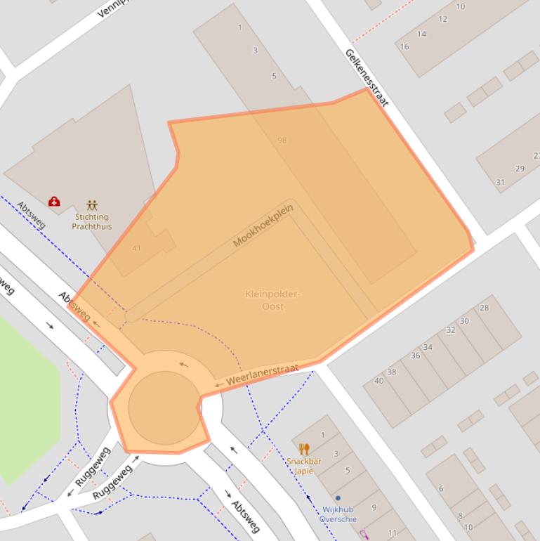 Kaart van postcodegebied 3042VV.