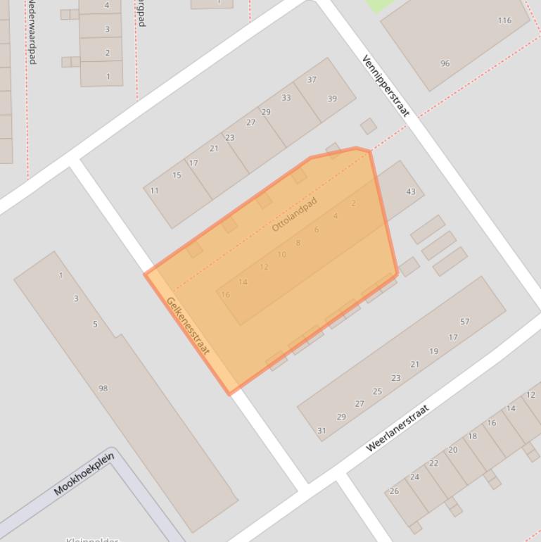 Kaart van postcodegebied 3042VW.