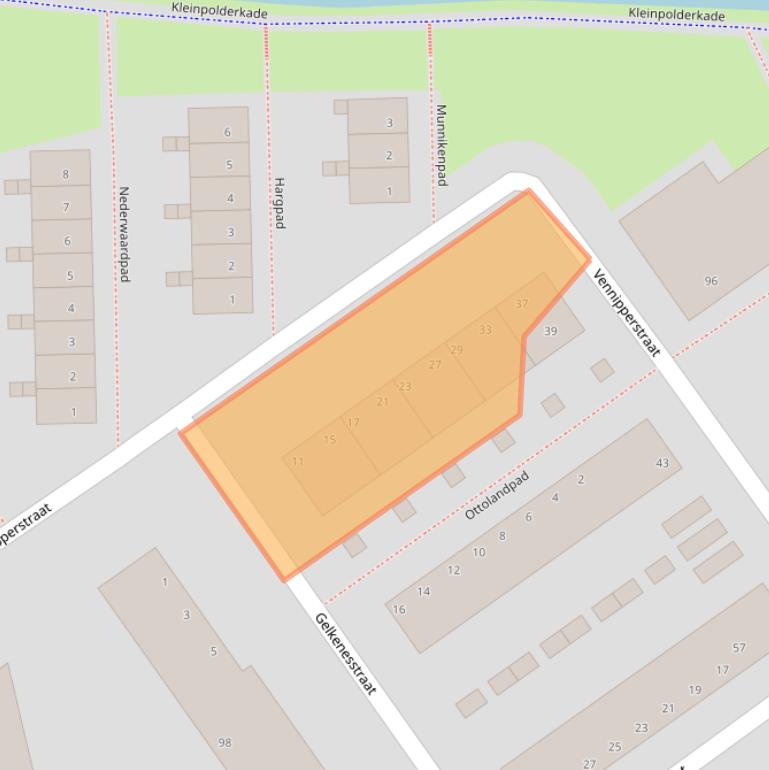 Kaart van postcodegebied 3042XJ.