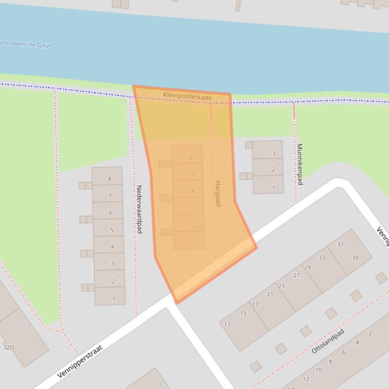 Kaart van postcodegebied 3042XT.
