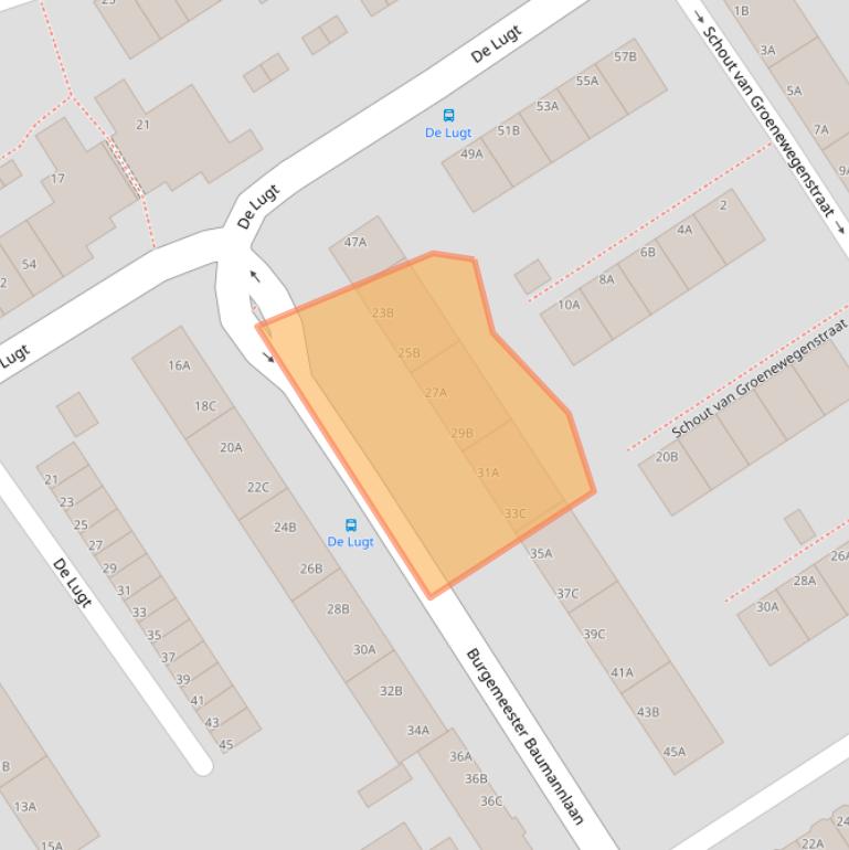 Kaart van postcodegebied 3043AB.