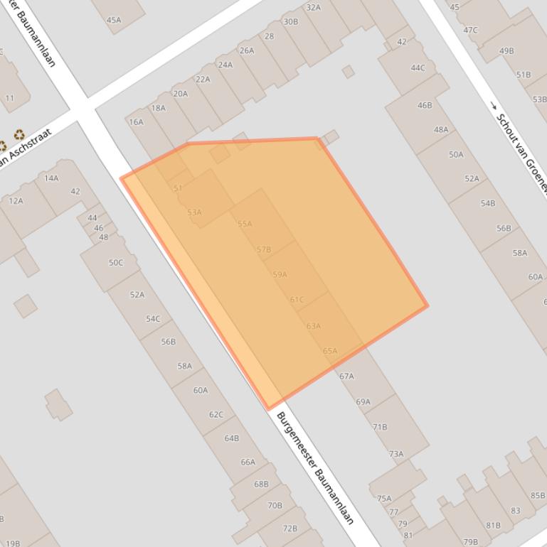 Kaart van postcodegebied 3043AD.