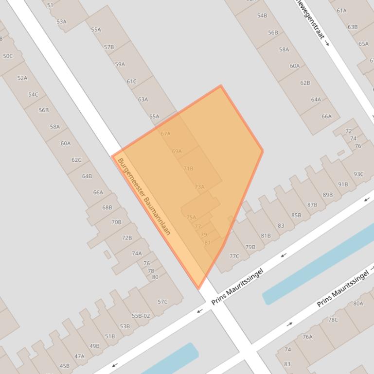 Kaart van postcodegebied 3043AE.