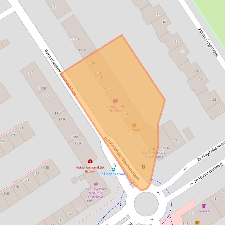 Kaart van postcodegebied 3043AJ.