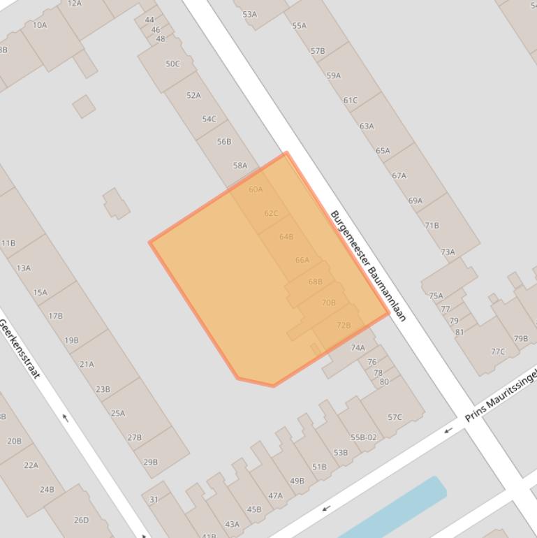 Kaart van postcodegebied 3043AN.