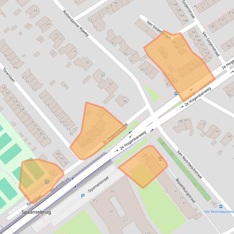 Kaart van postcodegebied 3043AS.