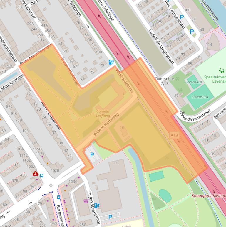 Kaart van postcodegebied 3043AZ.