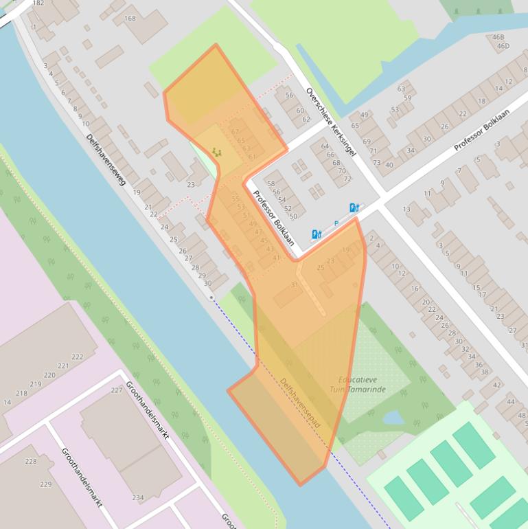 Kaart van postcodegebied 3043BC.