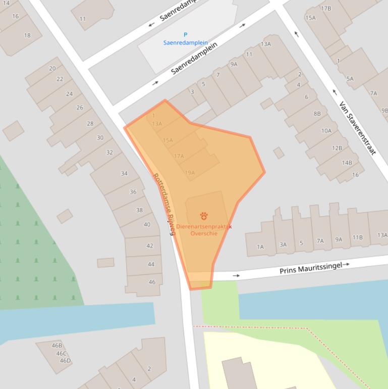 Kaart van postcodegebied 3043BG.