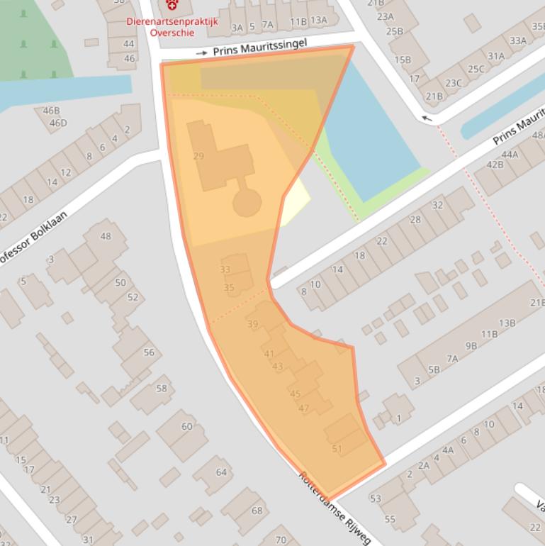 Kaart van postcodegebied 3043BH.