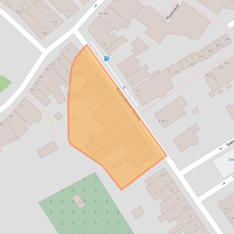 Kaart van postcodegebied 3043BK.