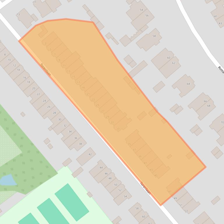 Kaart van postcodegebied 3043BP.
