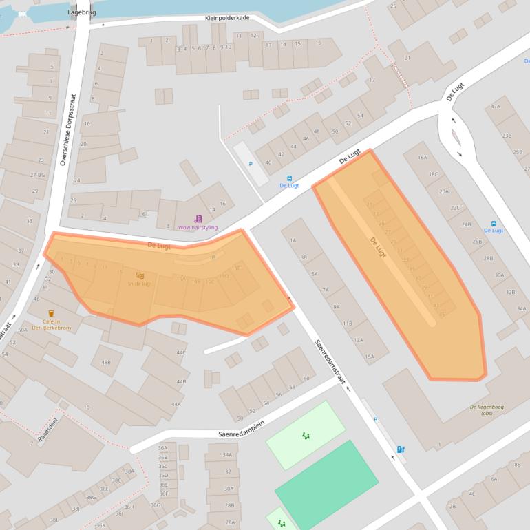 Kaart van postcodegebied 3043CJ.