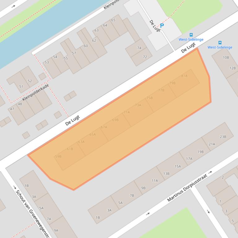 Kaart van postcodegebied 3043CL.