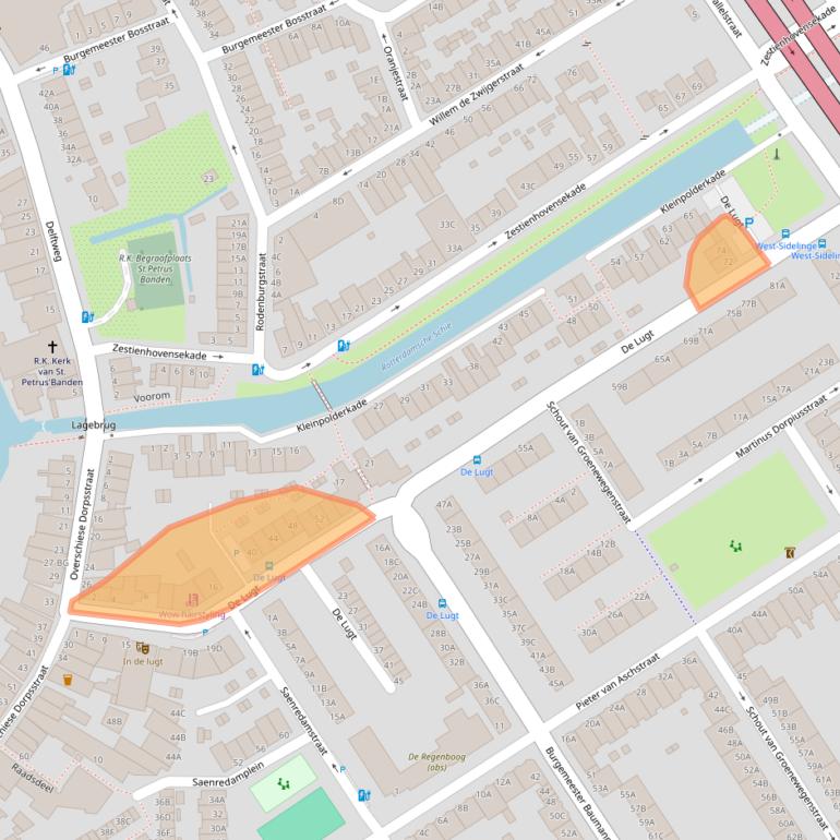 Kaart van postcodegebied 3043CM.